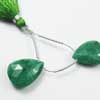Natural Green Emerald Faceted Pear Drop Beads Strand Quantity 2 Beads Pairs and Size 19.5mm to 20mm approx.